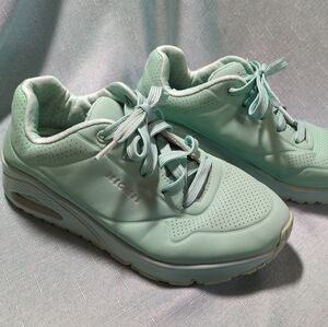 Skechers 6.5 Uno-Bright Air Mint Green Women LifeStyle Casual Shoes 177125-MNT